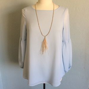 C. LUCE sky blue blouse Women’s Size S